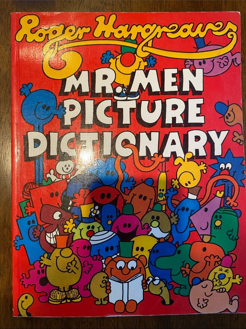 Vintage Mr. Men Picture Dictionary by Roger Hargreaves Large Softcover Book Kids